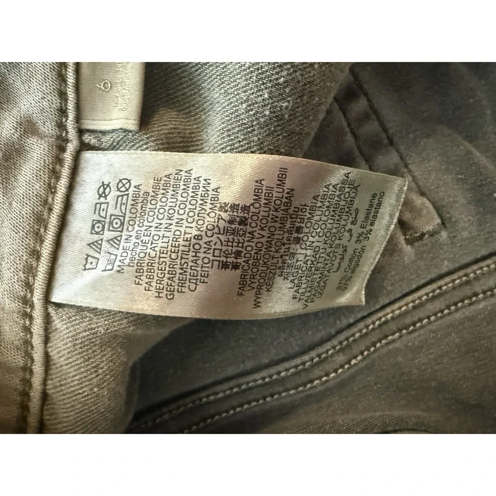 Michael Kors‎ Olive Green Studded Frayed Hem Denim Shorts womens size 6 - Picture 6 of 6